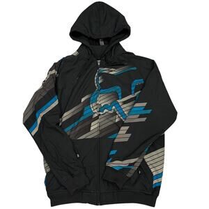 Fox Racing FX-180 Full Zip Hooded Jacket Softshell Y2K Men's Large